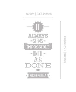 Mandela Quote Impossible Poster