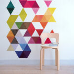 Multi Colored Triangles Mid Century