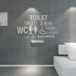 Toilet Sign Multilanguage 3D Wall Art