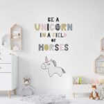 Be A Unicorn Scandinavian Style Kids Sticker