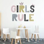 Girls Rule Scandinavian Style Kids Sticker