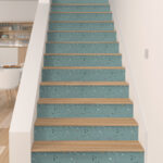 Stair Risers Stickers Blue Terrazzo (Pack of 10)