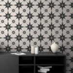 Black Stars Tile Stickers (Pack of 10)