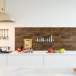 Kitchen Backsplash Decor - Brown Wood