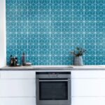 Blue Modern Tile Stickers (Pack of 10)