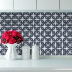Fiori Blue Tile Stickers (Pack of 10)