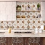 Pattern Brown Astra Tile Stickers (Pack of 10)