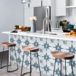Pattern Blue Astra Tile Stickers (Pack of 10)