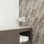 Gray and Gold Marble Tile Stickers (Pack of 10)