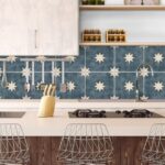 Kitchen Backsplash Decor - Blue Stars Tiles