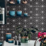 Art Deco Black Tile Stickers (Pack of 10)