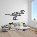 Geometric Dinosaur 3D Wall Art