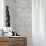 White Gold Marble Tile Stickers (Pack of 10)