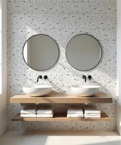 Pink and Blue Terrazzo Tile Stickers (Pack of 10)