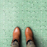 Green Terrazzo Tile Stickers (Pack of 10)
