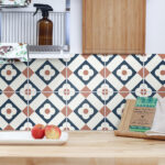 Red Earth and Blue Flower Tiles (Pack of 10)