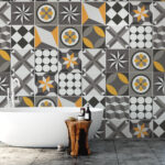 Vintage Geometric Tile Decals (Pack of 36)