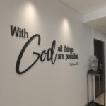 With God All Things 3D Wall Sign