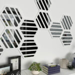 Hexagons Composition Stripes Mirror