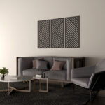 Triptych Geometric 3D Wall Art