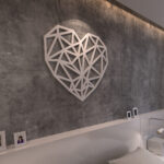 Geometric Heart 3D Wall Art