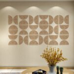 Semi Circles Texture Wood 3D Wall Decor