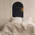 Dark Blue Boho Woman Wall Decal