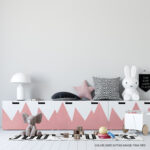 Irregular Mountains Textured Colors Wall Decal