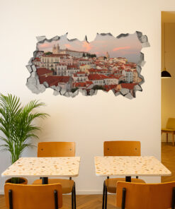 Lisbon View Broken Wall Decal