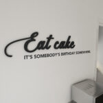 Eat Cake 3D Wall Sign