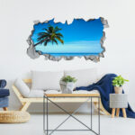 Tropical Beach 3D Wall