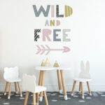 Wild and Free Scandinavian Style Kids Sticker