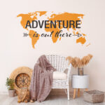 Adventure is Out There World Map Decal