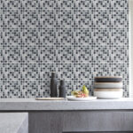Black Mosaic Tiles Decals (Pack of 24)