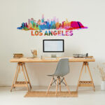 Los Angeles Watercolor Skyline