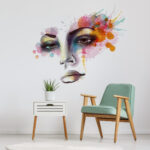 Woman Face Watercolor Sticker