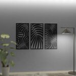 Triptych Palm Leaf 3D Wall Art