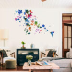 HummingBird Floral Watercolor Stickers