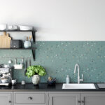 Kitchen Backsplash Decor - Blue Terrazzo