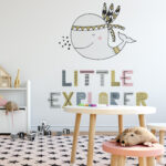 Little Explorer Whale Scandinavian Style Kids Sticker