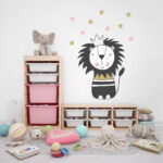 Lion with Stars Scandinavian Style Kids Sticker