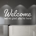 Welcome, We´re Glad 3D Wall Sign