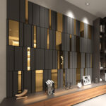 Grey and Gold 3D Wall Panels