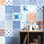 Shibori Watercolor Tile Decals (Pack of 24)