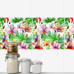 Watercolor Flowers Tiles Covers (Pack of 24)