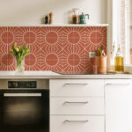 Red Sun Tile Stickers (Pack of 10)