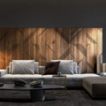 Modular Dark Wood Wall Panels