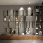 Concrete & Silver Mirror Decorative Panels