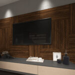 Dark Wood Accent Wall Panels