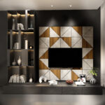 Dark Wood and Concrete Decorative Panels